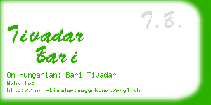 tivadar bari business card